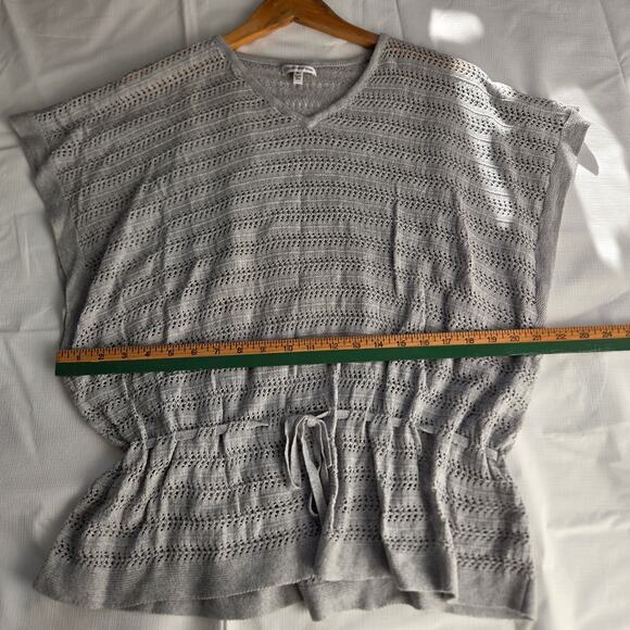 Croft & Barrow Short Sleeve Grey Open Knit Sweater Top Woman's Size XL - Picture 8 of 8